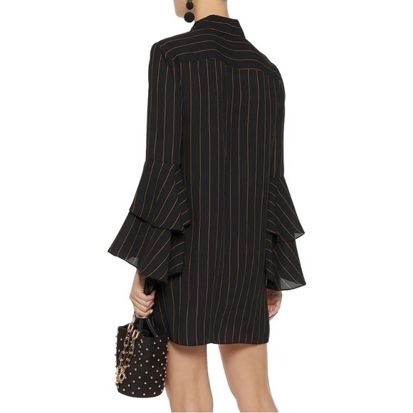 NWT ALICE + OLIVIA Pinstripe Buttondown Mini Dress - Picture 2 of 7
